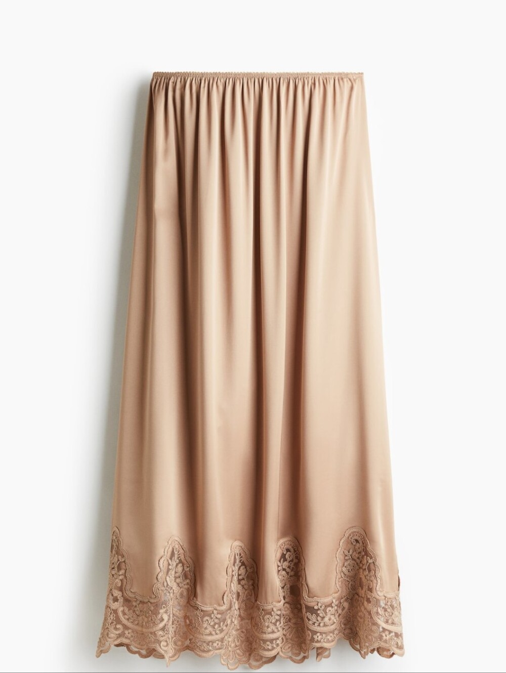 Nwt H&M lace-trimmed satin skirt Size s